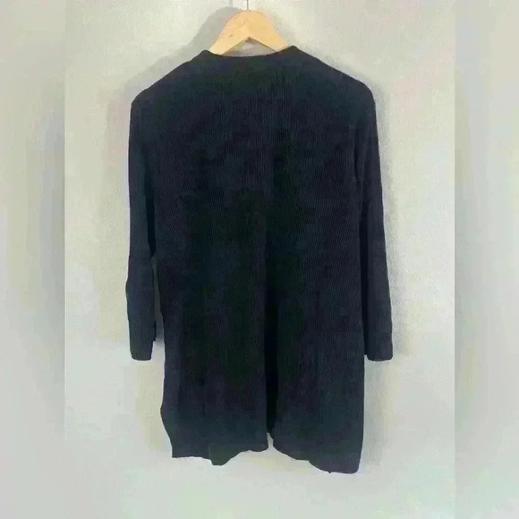 J. Jill Wearever Collection Black Long Sleeve Cardigan Pockets Women's Large - Picture 5 of 7
